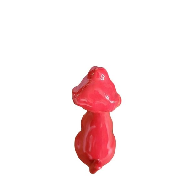 Long Neck Red Ceramic Dog Figurine Animal Lover 8.5" - Picture 6 of 8